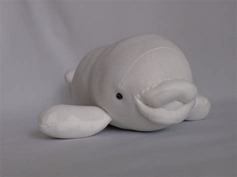 Beluga Whale Plush Toy Whale Plushie Stuffed by SockSockWorld