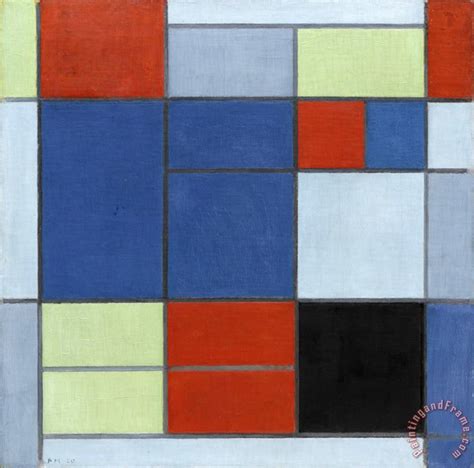 Piet Mondrian Composition C painting - Composition C print for sale