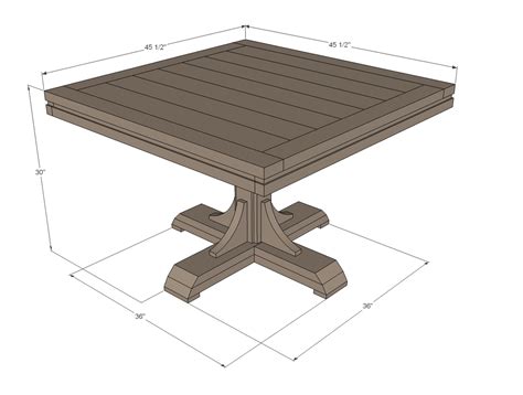 Ana White | Square Pedestal Table - DIY Projects