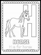 Letter H Is For Horse FREE Printable Coloring Page  The Art Kit sketch template