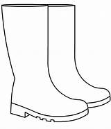 Printable Rain Boots Coloring Page sketch template
