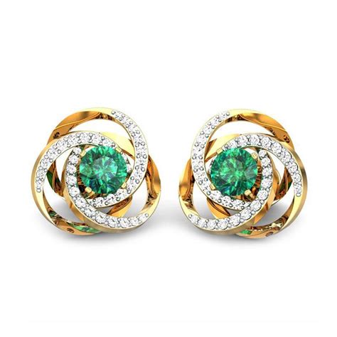 125+ Emerald Earrings Designs | Top Emerald Stone Jewelry at Kalyan