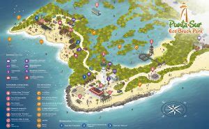 Punta Sur Eco Beach Park Map