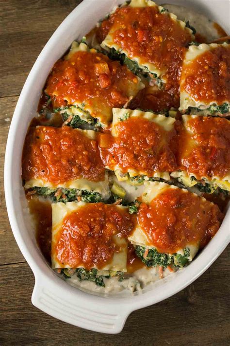 Vegan Lasagna Rolls (Oil Free)- Veggie Chick Recipes