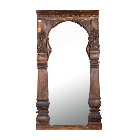 Vintage Jharoka standing mirror from India | Reclaimed wood furniture ...