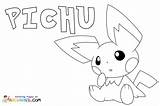 Pichu Coloring Pages sketch template