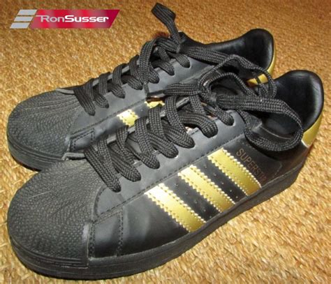 Adidas Superstar Sneakers Athletic Shoes Black/Gold Sz 6 #668760 – RonSusser.com
