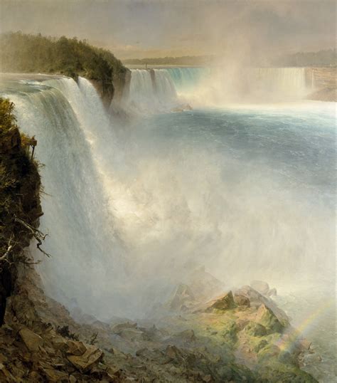 File:Frederic Edwin Church - Niagara Falls, from the American Side ...