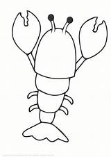 Lobster Coloring Outline Pages Clip Colouring Drawing Animal Template  sketch template
