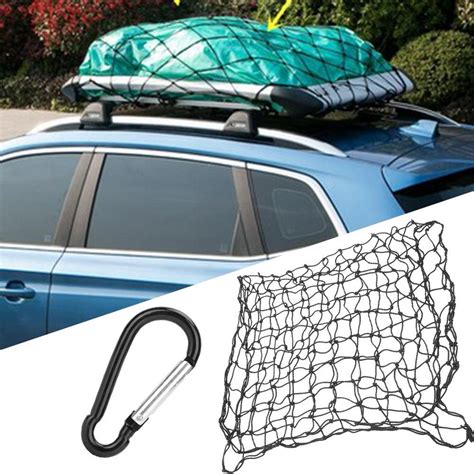 LYUMO Car Roof Net, 180*120cm Car Trailer Roof Rack Net Elastic Rubber Cargos Luggage Storage ...