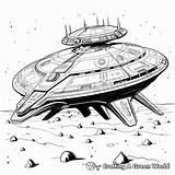 Alien Spaceship Coloring Pages  Free & Printable sketch template