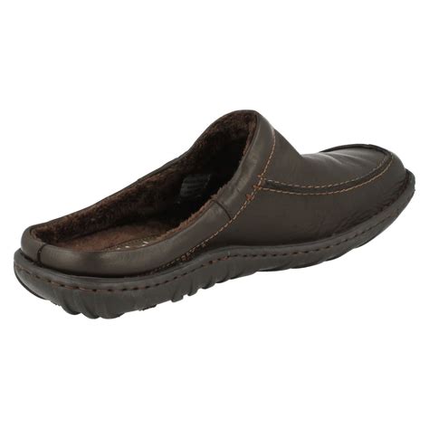 Mens Clarks Kite Vasa Leather Mule Slippers | eBay