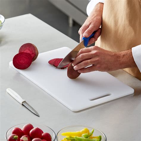 White Cutting Board with Handle - 16" x 10" x 1/2"