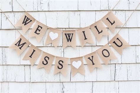 We Will Miss You Banner Retirement Party Decor Retirement - Etsy