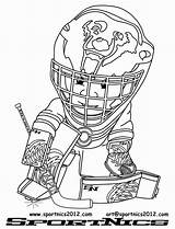 Hockey Goalie Mask Page Coloring Pages sketch template