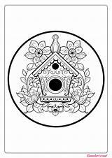 🐦 Free Printable Bird House Coloring Pages  Kumalart sketch template