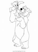 Enjoying Bears Coloring Page For Kids  Free Brother Bear Printable sketch template