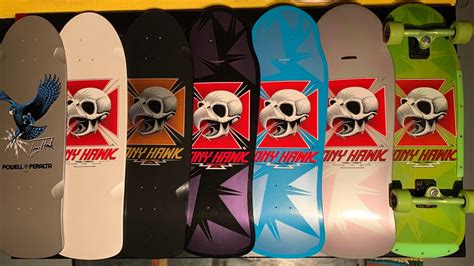 Tony Hawk Powell Peralta OG and Reissue models skate deck collection ...