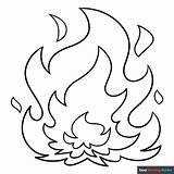 Fire Flames Coloring Pages sketch template