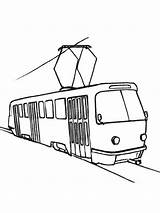 Tram coloring Pages sketch template