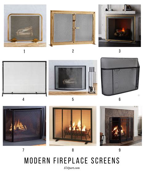 9 Modern Fireplace Screens + The One We're Cozying Up to at the River House | 17 Apart