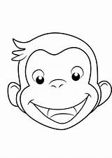 Curious George Head Coloring Page  Download Print Or Color Online For sketch template