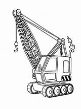 Coloring Crane sketch template