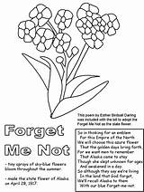 Coloring Forget Alaska Pages State Color Flower Colouring Agnes Miss  sketch template