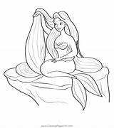 Mermaid 4 Coloring Page For Kids  Free Mermaids Printable sketch template