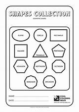 Geometric Shapes Coloring Pages For Kids sketch template