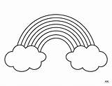 Rainbow Coloring Pages Printable Kids Sketch Page sketch template