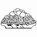 Lasagna Clip Art Coloring Sketch Page sketch template