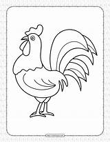 Free Printable Rooster Coloring Pages sketch template