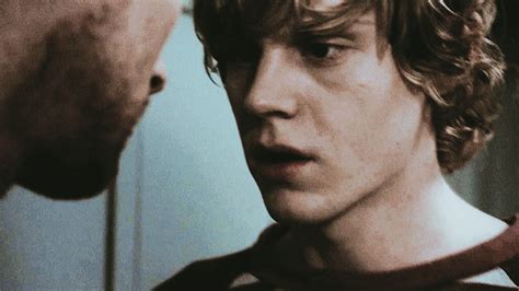 Evan Peters as Tate Langdon, Teddy Sears as Patrick and Zachary Quinto as Chad Warwick in ...