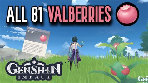 ALL 81 Valberry Locations | Complete Guide & Efficient Route | Genshin Impact Mondstadt - YouTube