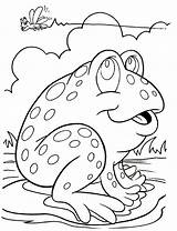 Frog coloring Page  Animals Town color Sheet Free sketch template