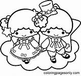 Página Para Colorir De Kiki E Lala Little Twin Stars  Desenhos sketch template