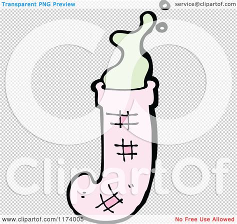 Cartoon of a Stinky Pink Sock - Royalty Free Vector Clipart by lineartestpilot #1174005