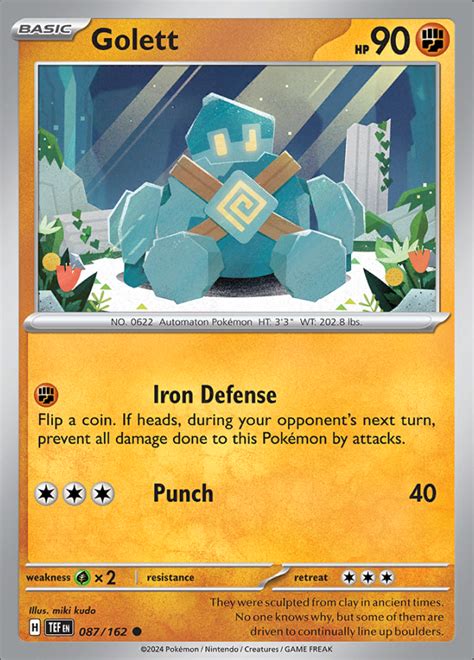 Golett #087 - Temporal Forces Card List - Pokemon TCG - DigitalTQ