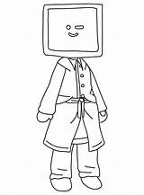 Coloring Sheet TV Man  Free Printable Pages sketch template