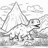 Dinosaur Volcano Coloring Pages  Free & Printable sketch template