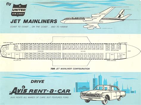 Boeing 720 | United Airlines seating guide for the Boeing 72… | Flickr