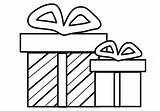 Xmas gift box  Coloring Page sketch template