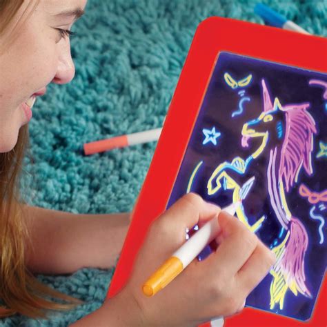 Kids Learning Drawing Magic Pad Light Up Drawing Pad Board - VootMart.com