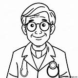 Friendly Doctor With Stethoscope Coloring Page  Pagescom sketch template