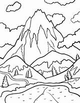 Mountains Coloring Pages  Best For Kids sketch template