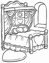 Bed Coloring Sheet sketch template