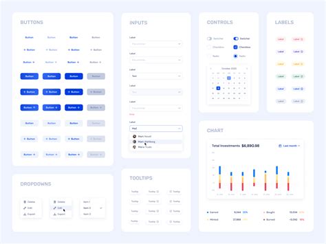 UI Components — Design System by Pavel Tseluyko for Merge Rocks on Dribbble