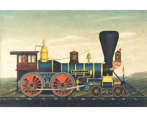 Vintage Train Painting Art Print Antique Locomotive Steam - Etsy