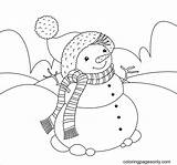Snowman Coloring Pages  For Kids And Adults sketch template